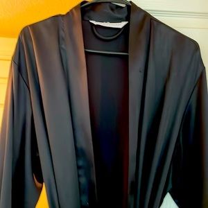 Victoria’s Secret Black Silk full-length robe